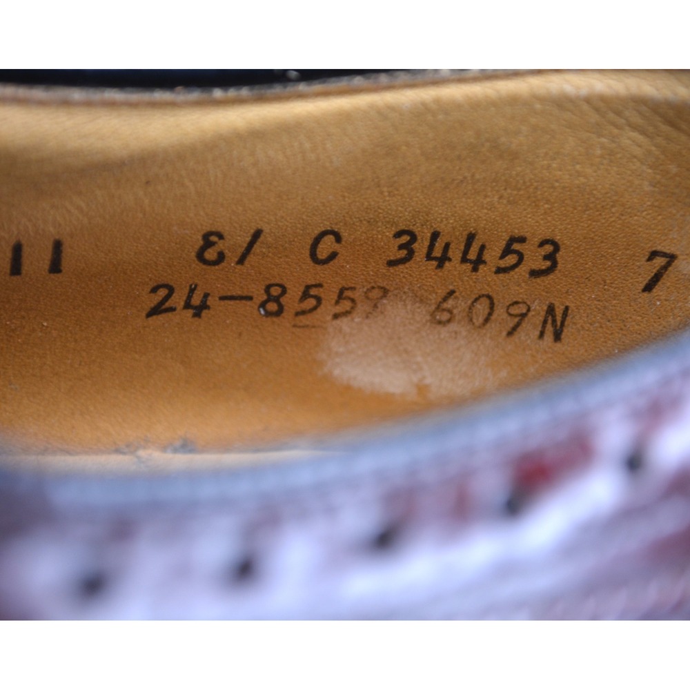 Johnston & Murphy Aristocraft Mens 11 Burgundy Leather Wingtip Oxford USA Made - Picture 8 of 8